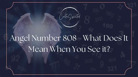 Angel Number 808: What It Means & What You。